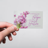 Flowers, Hope and a Future, Jer 29:11, Pass Along Scripture Cards, Pack of 25