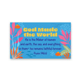 Ocean, God Made the World, Ps 146:6, Pass Along Scripture Cards, Pack of 25