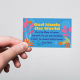 Ocean, God Made the World, Ps 146:6, Pass Along Scripture Cards, Pack of 25