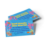 Ocean, God Made the World, Ps 146:6, Pass Along Scripture Cards, Pack of 25