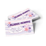 Flower Stripes, Rejoice Always, Phil 4:4, Pass Along Scripture Cards, Pack of 25