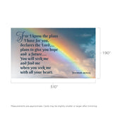 For I Know the Plans, Jeremiah 29:11,13, Pass Along Scripture Cards, Pack of 25