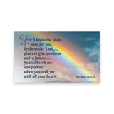 For I Know the Plans, Jeremiah 29:11,13, Pass Along Scripture Cards, Pack of 25