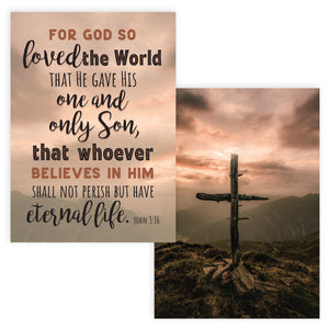 John 3:16, Salvation Cards, Pack of 40