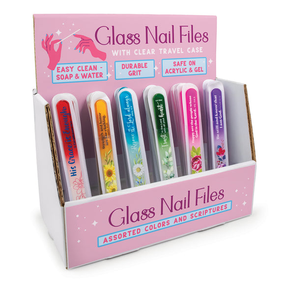 Glass Nail Files - Variety Display of 36