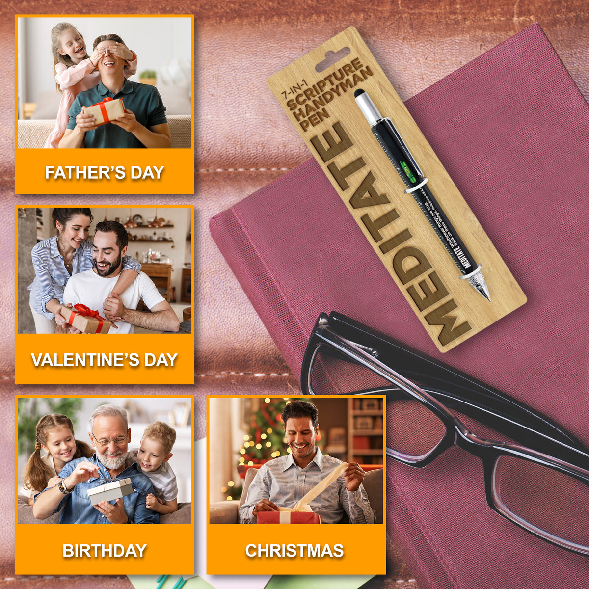 7 in 1 Multitool Pen With Scripture - Meditate: Phil. 4:8 – Logos ...