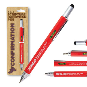 7 in 1 Multitool Pen With Scripture - Confirmation: Eph. 1:13