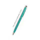 The Lord is My Shepherd Narrow Stylus Pen - Teal