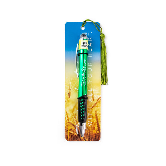 Trust in the Lord Light Up Scripture Pens - Green