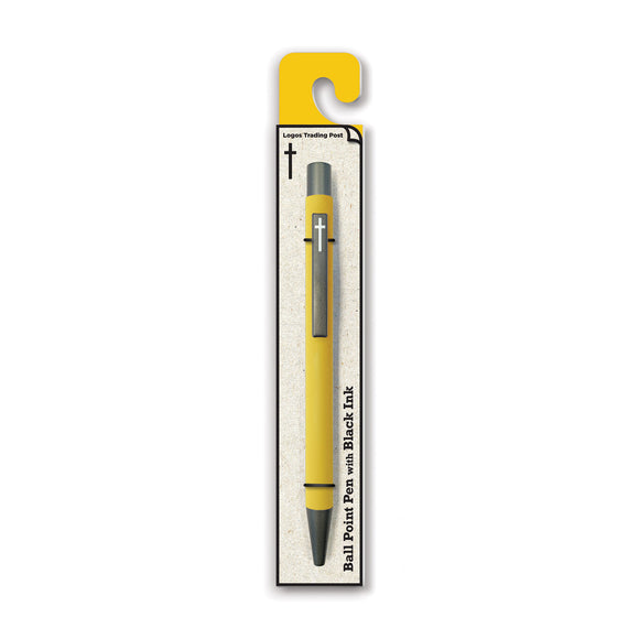 Soft Touch Barrel Cross Pen - Yellow