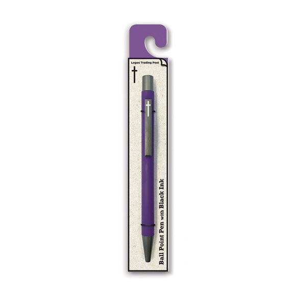 Soft Touch Barrel Cross Pen - Purple