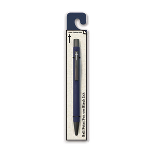 Soft Touch Barrel Cross Pen - Navy Blue