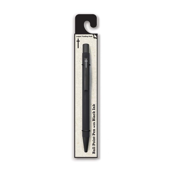 Soft Touch Barrel Cross Pen - Black