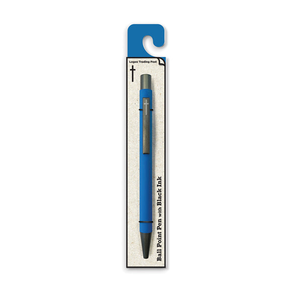 Soft Touch Barrel Cross Pen - Light Blue