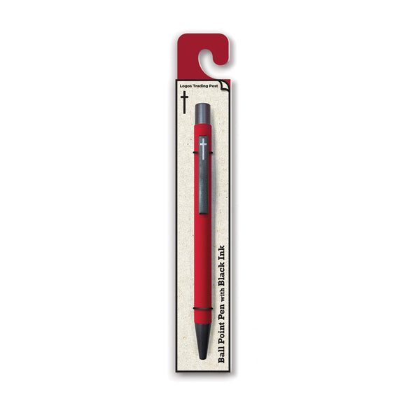 Soft Touch Barrel Cross Pen - Red