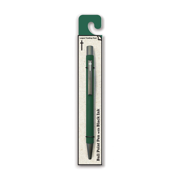 Soft Touch Barrel Cross Pen - Green