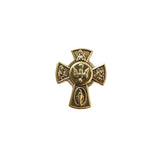 Metal Pin on Card, Confirmation Cross – Gold