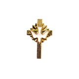 Metal Pin on Card, Confirmation Dove on Cross – Gold with White Enamel