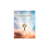 Metal Pin on Card, Dove on Cross