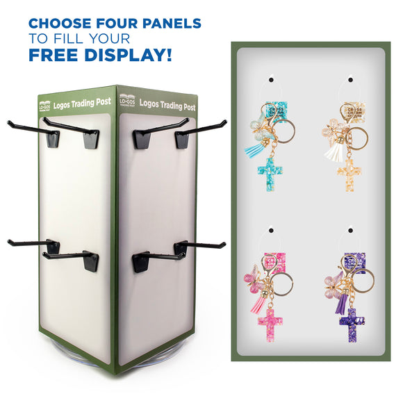 Panel Display - Cross Charm Key Rings