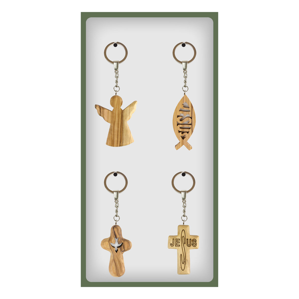 Panel Display - Olive Wood Carved Keychains #1 – Logos Trading Post ...