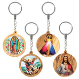 Panel Display - Olive Wood Icon Keychains - Top 4