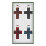 Panel Display - Leather Cross Scripture Keychains - Faith