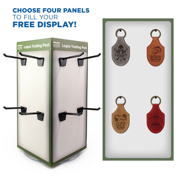 Panel Display - Engraved Leather Keychains #1