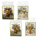 Panel Display - Olive Wood Necklaces - Cutout Crosses