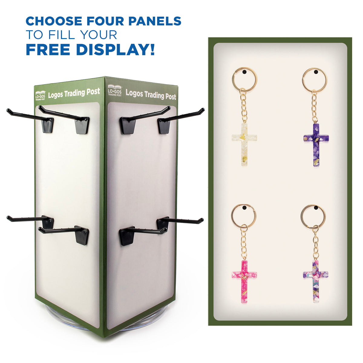 Panel Display - Cross Keychains – Logos Trading Post Wholesale