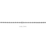Stainless Steel Twisting Rope Chain – Silver Color