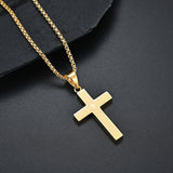 Our Father in Heaven Cross with 24 in Stainless Steel Chain – Gold Color