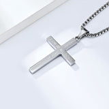 Colored Flag Cross with 24 in Stainless Steel Chain – Black Color