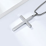 Colored Flag Cross with 24 in Stainless Steel Chain – Silver Color