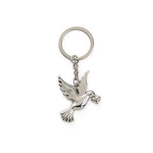 Stainless Steel Dove Keyring – Silver Color