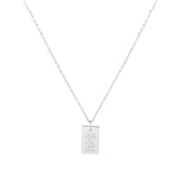 Walk by Faith Stainless Steel Tag Pendant with Card