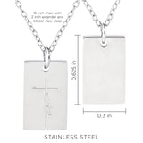 Faith Cross Stainless Steel Tag Pendant with Card