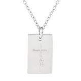 Faith Cross Stainless Steel Tag Pendant with Card