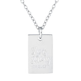 She is Strong Stainless Steel Tag Pendant with Card