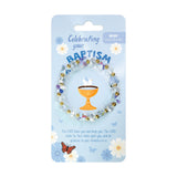 Butterfly Stretch Bracelet Blue, Baptism