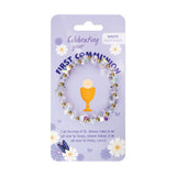Butterfly Stretch Bracelet White, First Communion