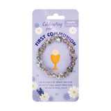 Butterfly Stretch Bracelet Purple, First Communion