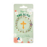 Butterfly Stretch Bracelet White, Trust in the Lord