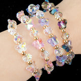 Butterfly Stretch Bracelet Pink, Baptism