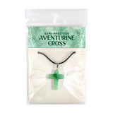Stone Cross Pendant - Green Aventurine