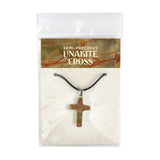 Stone Cross Pendant - Unakite