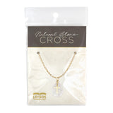 Natural Stone Cross Pendant - White