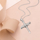 Three Nail Cross Sterling Silver Pendant