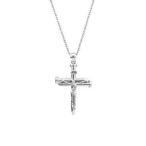 Three Nail Crucifix Sterling Silver Pendant