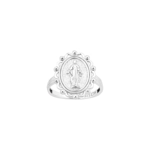 Our Lady of Grace Sterling Silver Elegant Ring